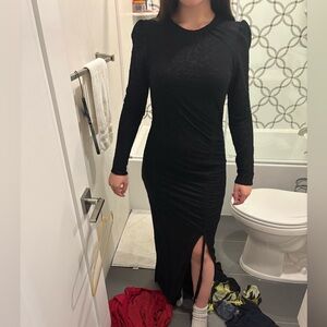 Elegant Black Long Sleeve Dress